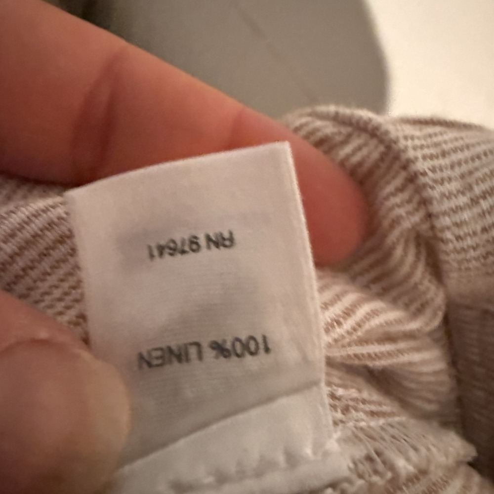J.jill Love Linen Size XL Pull On Linen Skirt Brown Stripe Lagenlook Minimalist - Picture 5 of 5